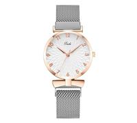 OFFCUP Women's Quartz Watch, Stainless Steel Mesh Strap Ladies Watches, Analog Quartz Watches with Rhombus Lattice Dial, 3 Hand, Premium Fashion Wrist Watch for Women Ladies Girls