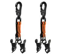 OFFCUP Work Glove Clip, 2PCS Fire Brigade Glove Clip, Glove Holder Clip with Reflective Strips for Belt, Turnout Gear, Firefighter, Guard, Labor Work Clamp Safety (Orange)