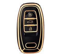 OFFCURVE Car Key Case - Key Fob Cover & Protector - 3 Buttons - Compatible with Audi A3, A4, A5, A6, A7, A8, Q5, Q7, Q8, S4, S5, S6, S7, R8, RS4, RS5, RS6, RS7, TT, TTS, TTRS, E-Tron Quattro