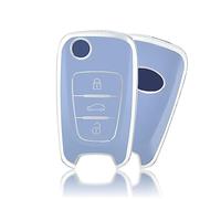 OFFCURVE Car Key Case - Key Fob Cover & Protector - 3 Buttons - Compatible with Hyundai Elantra, i10-i40, ix20-ix55, Santa Fe, Verna, Sportage, Carens, Forte, Avante
