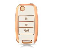 OFFCURVE Car Key Case - Key Fob Cover & Protector - 3 Buttons - Compatible with Kia Sportage, Rio, Sorento, Carens, Optima, Soul, Picanto, Forte, Ceed, Venga, Cadenza, K3, K5