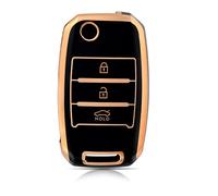 OFFCURVE Car Key Case - Key Fob Cover & Protector - 3 Buttons - Compatible with Kia Sportage, Rio, Sorento, Carens, Optima, Soul, Picanto, Forte, Ceed, Venga, Cadenza, K3, K5