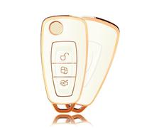 OFFCURVE Car Key Case - Key Fob Cover & Protector - 3 Buttons - Compatible with Mondeo, Fusion, Fiesta, Kuga, Ecosport, Focus, Escort, Galaxy, Transit, Ranger, Tourneo Custom, Bantam