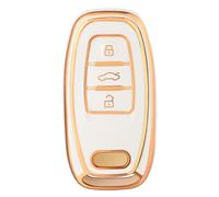 OFFCURVE Car Key Cover Car Key Case Key Fob Cover Car Key Protector 3 Buttons Compatible with Audi A3 A4 A5 A6 A7 A8 Q5 Q7 Q8 S4 S5 S6 S7 R8 RS4 RS5 RS6 RS7 TT TTS TTRS E-Tron Quattro