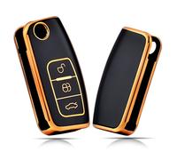 OFFCURVE Car Key Cover Car Key Case Key Fob Cover Car Key Protector 3 buttons Compatible with Ford Focus Mondeo Galaxy Fiesta Kuga Mustang Edge Fusion Escape Explorer C-Max S-Max MK4