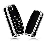 OFFCURVE Car Key Cover Car Key Case Key Fob Cover Car Key Protector 3 buttons Compatible with Ford Focus Mondeo Galaxy Fiesta Kuga Mustang Edge Fusion Escape Explorer C-Max S-Max MK4