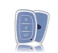OFFCURVE Car Key Cover Car Key Case Key Fob Cover Car Key Protector 3 Buttons Suitable for Hyundai i20 i30 i40 ix25 ix30 ix45 Santa Fe Ioniq Sonata Kona Tucson Elantra Solaris Accent