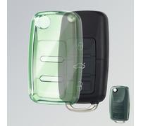 OFFCURVE Car Key Cover Car Key Case Key Fob Cover Car Key Protector 3 Buttons Suitable for VW Volkswagen Polo Golf 4/5/6 Multivan T5 Caddy Jetta Bora Superb Passat Skoda Fabia Seat Ibiza