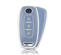 OFFCURVE Car Key Cover Car Key Case Key Fob Cover Car Key Protector Compatible with Nissan Ariya B6/B9 X-Trail T32/T33 Qashqai J12 Juke F16 Altima Teana Pathfinder Rogue Bluebird Kicks (Blue Silver)