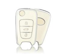OFFCURVE Car Key Cover Case Fob Protector 3 Buttons Compatible With Hyundai Elantra i10-i40 ix20-ix55 Santa Fe Verna Sportage Carens Forte Avante