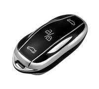 OFFCURVE Tesla Key Fob Cover, Full Protection Case for Model 3, Y, S Smart Remote Key Holder, Black