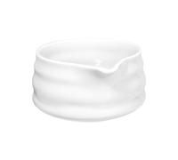 Offcute White Matcha Bowl with Spout - Chawan - Ceramic Matcha Bowls - Japanese Traditional Macha Tea Bowl for Mixing - Matcha Cup - Matcha Accessories - More Durable than Glass