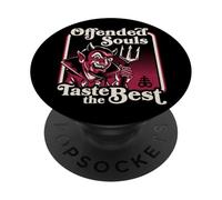 Offended Souls Taste the Best Retro Vintage Dark Humor Devil PopSockets Adhesive PopGrip