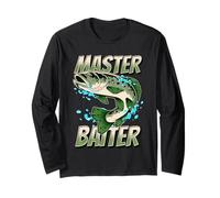 Offensive Fishing Funny Fisher Papa Dad Bass Fathers Day Long Sleeve T-Shirt