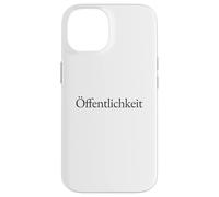 Offentlichkeit German Word Minimalist Serif Typography Case for iPhone 14
