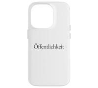 Offentlichkeit German Word Minimalist Serif Typography Case for iPhone 14 Pro