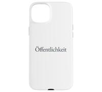 Offentlichkeit German Word Minimalist Serif Typography Case for iPhone 15 Plus