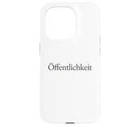 Offentlichkeit German Word Minimalist Serif Typography Case for iPhone 15 Pro