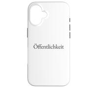 Offentlichkeit German Word Minimalist Serif Typography Case for iPhone 16