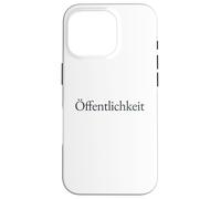 Offentlichkeit German Word Minimalist Serif Typography Case for iPhone 16 Pro