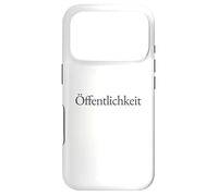 Offentlichkeit German Word Minimalist Serif Typography Case for iPhone 17 Pro
