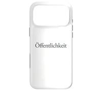 Offentlichkeit German Word Minimalist Serif Typography Case for iPhone 17 Pro Max