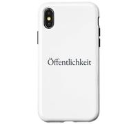 Offentlichkeit German Word Minimalist Serif Typography Case for iPhone X/XS