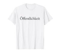 Offentlichkeit German Word Minimalist Serif Typography T-Shirt