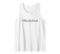 Offentlichkeit German Word Minimalist Serif Typography Tank Top