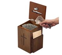 Offering Mailbox For Church,Wooden Wall Mounted With Lock - Prayer Requests Mailbox For Church,For Cultural Events Congregations Religious Services St Parish