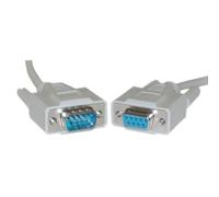 Offex Null Modem Cable, DB9 Female, UL rated, 8 Conductor, 6-Foot, Beige (OF-10D1-20406)