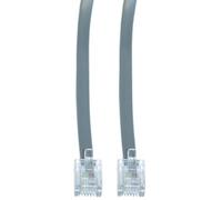 Offex Telephone Cord RJ11, 6P/4C, Silver Satin, Reverse, 7-Foot (OF-8101-64207)