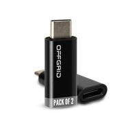 OFFGRID USB C Data Blocker (2-Pack), Charge Only Adapter, Protect Against Juice Jacking, Fast Charging USB-C Security Adapter, Compatible with iPhone, Android, Laptops & Tablets