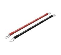 Offgridtec 1 m Battery Cable 50 mm² on Both Sides M8 Eyelets Flame | Oil, cold and UV resistant, for devices with M8 screw terminal, charge controller, inverters and battery chargers (red/black)