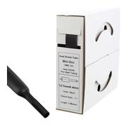 Offgridtec Heat Shrink Tube 5 m 12.7 mm > 6.4 mm Black Dispenser Box Workshop Car