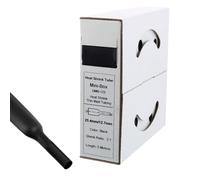 Offgridtec Heat Shrink Tube 5 m 25.4 mm > 12.7 mm Black Dispenser Box Workshop Car