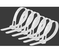 Offgridtec Reusable Self-Locking Cable Ties, 7.6mm x 400mm, Heat and Cold Resistant, Durable Multi-Purpose Cable Organizer for Indoor and Outdoor Use, Pack of 100, White