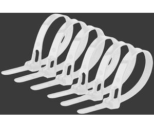 Offgridtec Reusable Self-Locking Cable Ties, 7.6mm x 400mm, Heat and Cold Resistant, Durable Multi-Purpose Cable Organizer for Indoor and Outdoor Use, Pack of 100, White