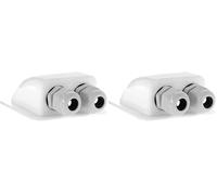 Offgridtec© Roof Guide 2-Way White for Cable Outer Diameter 3-12 mm for Motorhome Caravan Boat Solar Cable Grommet ABS (Pack of 2)