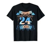 Offically 24 Years Old Today 24th Birthday Gift T-Shirt