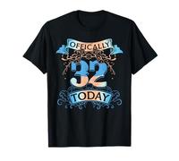 Offically 32 Years Old Today 32nd Birthday Gift T-Shirt
