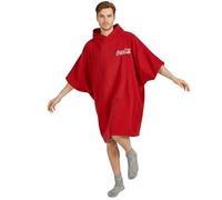 Offically licensed unisex Coca-Cola Changing Robe M 5'1" - 6' (155-183 cm) Robe, 100% Cotton Coke with Hood, Poncho Towel for Beach, Swimming, Surfing