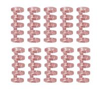 Office Book Rings, Ring Binder 100Pcs Binding Spines Snap Split Rings Learning Cards A4 A5 A6 Notebook Loose Leaf Stationery Office Supplies Plastic(Pink)