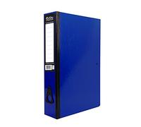 Office Box File 75mm Spine Lock Spring Foolscap - Navy Blue Pack 5