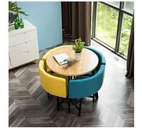 Office Business Hotel Lobby Dining Table Set, Display Table and Chair Set Home Living Room Kitchen Dining Table re Area Reception Cafe Cafe Office Negotiating Table,Green-One Size (Blue One Size