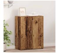 Office Cabinet 60x32x77.5cm Old Wood Engineered Wood 2 Shelves 2 Doors Durable