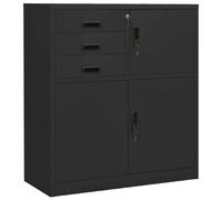 Vidaxl Office Cabinet Anthracite 90X40X102 Cm Steel