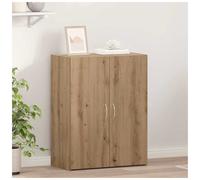 Office Cabinet Artisan Oak 60x32x77.5cm Engineered Wood 2-Shelf 2-Door Durable.