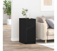 Vidaxl Desk Cabinet Black Oak Engineered Wood Medium Storage Cabinet, Black