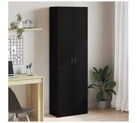 Office Cabinet Black Oak 60 x 32 x 190 cm Engineered Wood